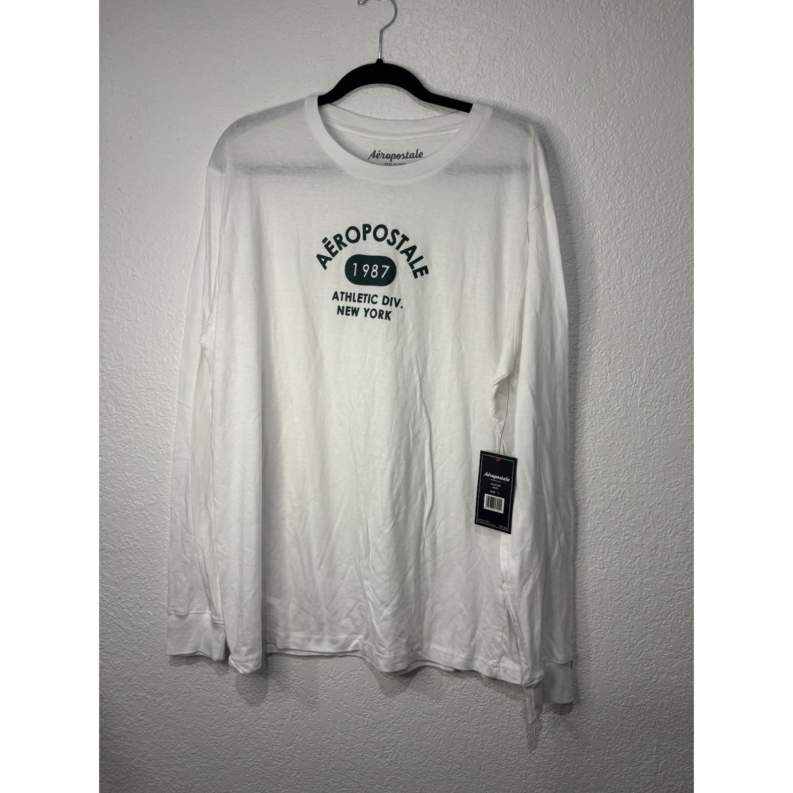 Aeropostale Men's Long Sleeve Shirt Graphic Logo Size L Nwt